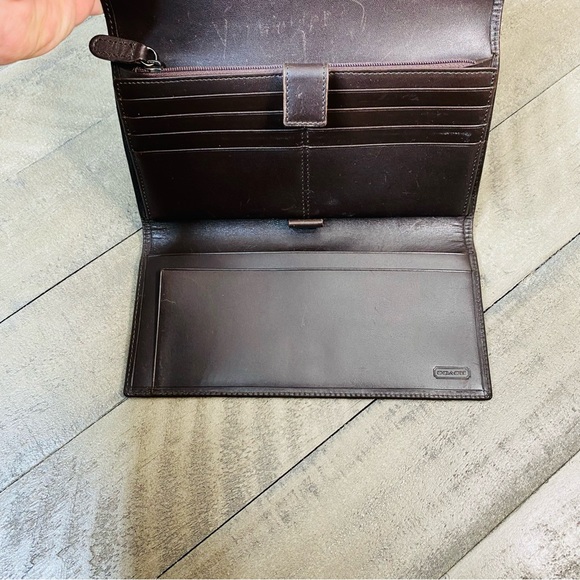 Coach Vintage Leather wallet smooth brown leather trifold - Picture 8 of 10